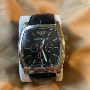 Emporio Armani watch leather strap